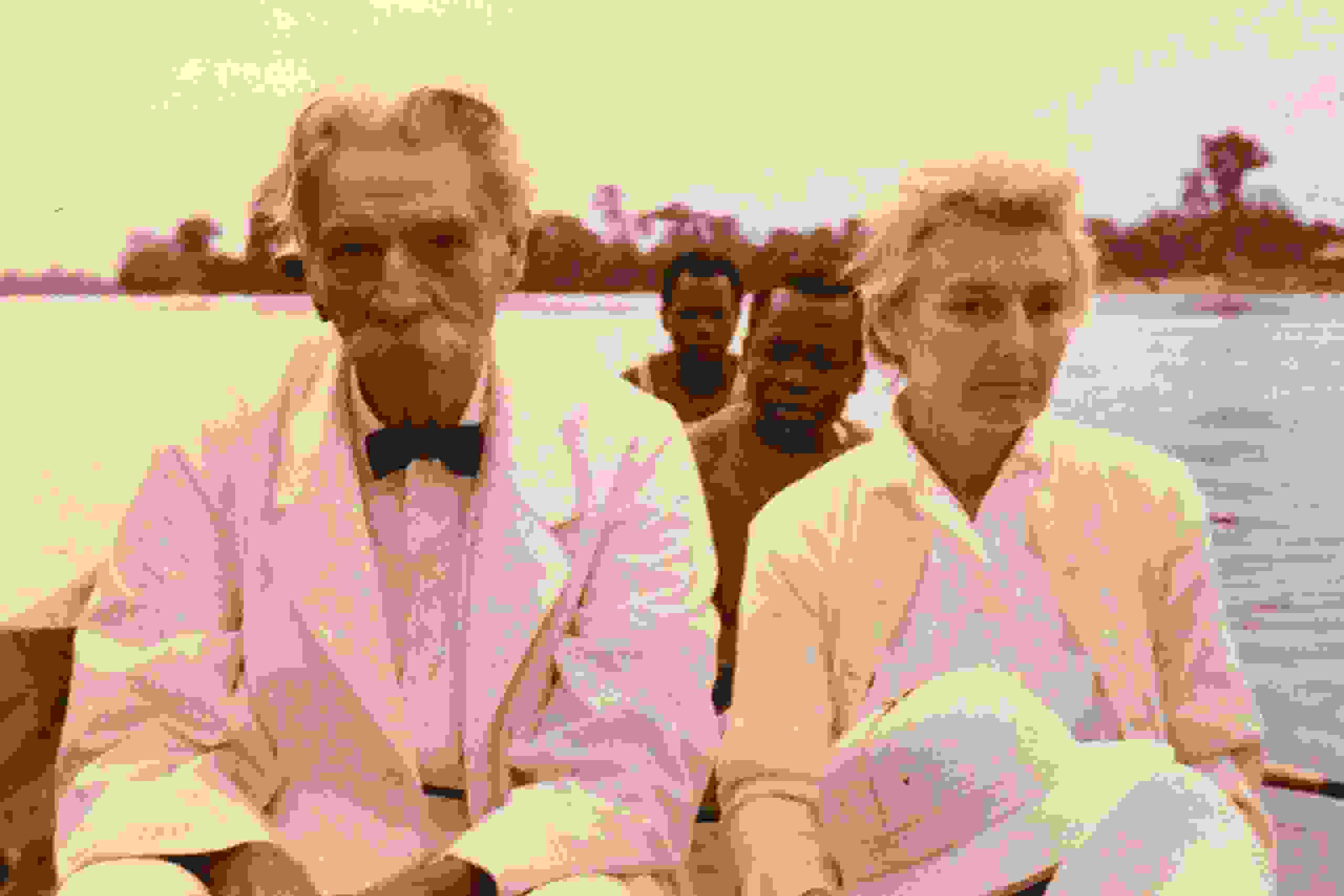 Albert Schweitzer und Ali Silver auf dem Ogowe River
